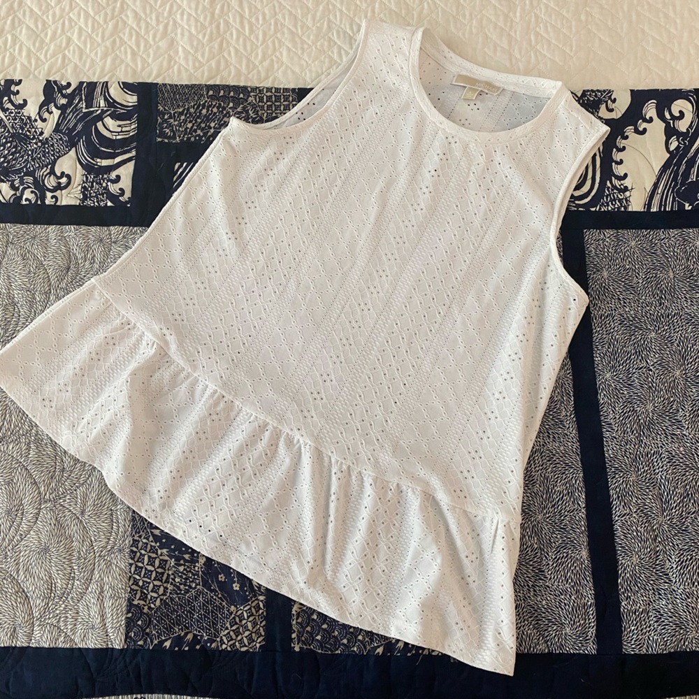 MICHAEL Michael Kors Eyelet Peplum Blouse
